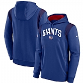 Men's New York Giants Blue Sideline Stack Performance Pullover Hoodie,baseball caps,new era cap wholesale,wholesale hats